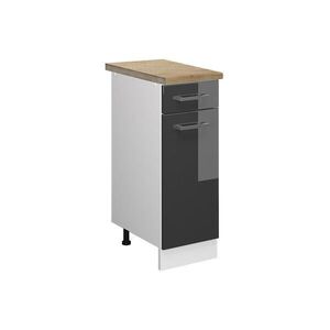 Vicco SPODNÍ SKŘÍŇKA KUCHYŇSKÉ LINKY R-Line Antracitový vysoký lesk 30 cm , PD Dub obraz
