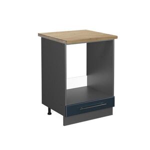 Vicco SKŘÍŇKA NA VESTAVĚNOU TROUBU Fame-Line Tmavě modrá s vysokým leskem 60 cm , PD Dub obraz