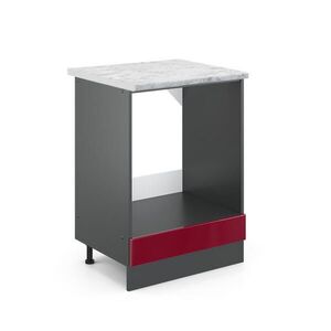 Vicco SKŘÍŇKA NA VESTAVĚNOU TROUBU R-Line Červená vysoký lesk 60 cm PD Mramor obraz