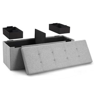 Blumtal SEDACÍ LAVICE 110/38/38 cm + 2 boxy navíc, světle šedá obraz