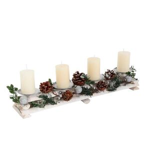 MCW ADVENTNÍ ARANŽMÁ SE SVÍČKAMI – bílé obraz