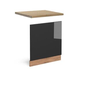 Vicco PŘEDNÍ PANEL R-Line Antracitový vysoký lesk 60 cm , PD Dub obraz