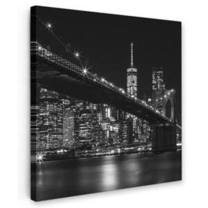 MuchoWow OBRAZ NA PLÁTNĚ New York - Brooklyn - most 50x50 cm obraz