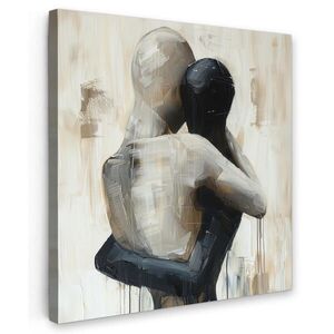 MuchoWow OBRAZ NA PLÁTNĚ Abstraktní - Láska - Černobílé - Moderní 20x20 cm obraz