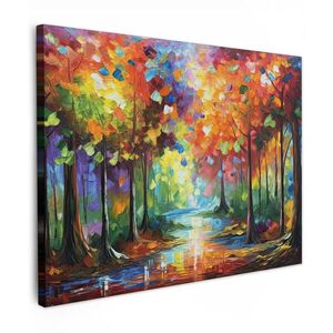 MuchoWow OBRAZ NA PLÁTNĚ Krajina - Les - Barvy - Příroda 40x30 cm obraz