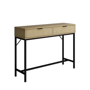 Vicco KONZOLOVÝ STŮL Lennox Dub 100 x 75 cm se 2 zásuvkami obraz