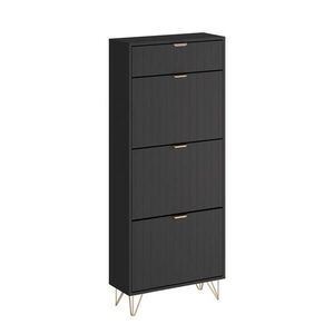 Vicco SKŘÍŇ NA BOTY Helge Černá 60 x 145 cm 3 přihrádky obraz