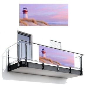 MuchoWow BALKONOVÁ ZÁSTĚNA Maják - duny - západ slunce 200x90 cm obraz