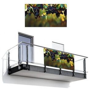 MuchoWow BALKONOVÁ ZÁSTĚNA Hrozny - Víno - Příroda - Zelená 200x110 cm obraz