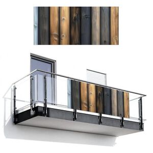 MuchoWow BALKONOVÁ ZÁSTĚNA Dřevo - prkna - smíšená 200x90 cm obraz