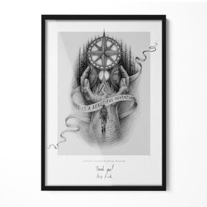 TULUP RÁM na obraz Černý 50x70 cm obraz