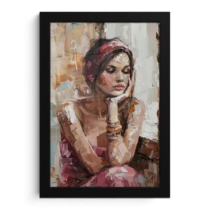 MuchoWow PLAKÁT V RÁMU Žena - vzhled malby - portrét - moderní 20x30 cm obraz