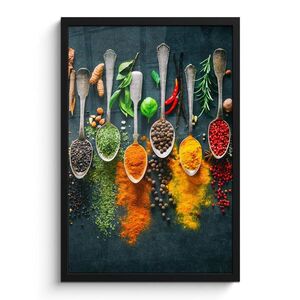 MuchoWow PLAKÁT V RÁMU Bylinky - koření - lžíce 40x60 cm obraz