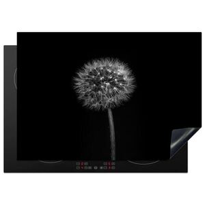 MuchoWow KRYT NA INDUKČNÍ DESKU Pampeliška - černá - květinová - botanická 75x52 cm obraz