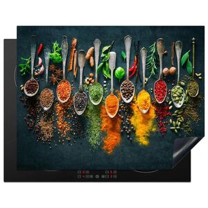 MuchoWow KRYT NA INDUKČNÍ DESKU Bylinky - koření - lžíce 77x59 cm obraz