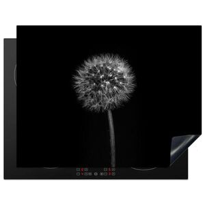 MuchoWow KRYT NA INDUKČNÍ DESKU Pampeliška - černá - květinová - botanická 77x59 cm obraz