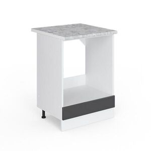 Vicco UNIVERZÁLNÍ ZÁKLADNÍ JEDNOTKA R-Line Antracitový vysoký lesk 60 cm s velkým výklenkem, s pracovní deskou obraz