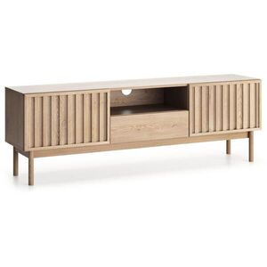 Beautysofa NÍZKÁ komoda Sapporo se 2 dvířky a zásuvkou, 160 cm, dub Cremona obraz