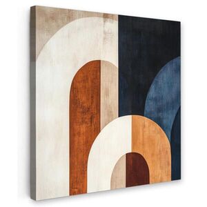 MuchoWow OBRAZ NA PLÁTNĚ Abstraktní - Tvary - Tmavě modrá 20x20 cm obraz