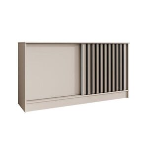 Beautysofa KOMODA Horizon se 2 posuvnými dvířky, kašmír + černá, 160 cm obraz
