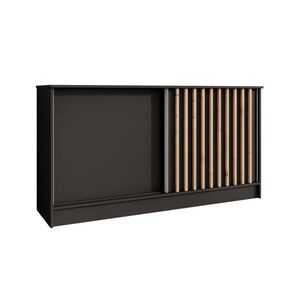 Beautysofa KOMODA Horizon se 2 posuvnými dvířky, černá, 160 cm obraz