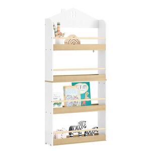 SoBuy DĚTSKÁ KNIHOVNA s pěti policemi Bílá 60x15x130.5cm Nordický obraz