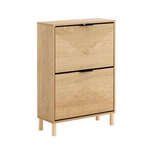 SoBuy BOTNÍK se dvěma dveřmi 60x24x83cm Nordický obraz