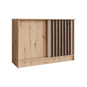 Beautysofa KOMODA Horizon se 2 posuvnými dvířky, dub Artisan, 120 cm obraz
