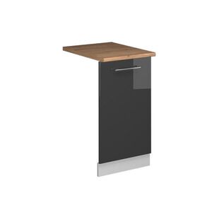 Vicco ČELNÍ PANEL MYČKY Fame-Line Antracitový vysoký lesk 45 cm , PD Dub obraz