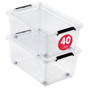 BOXXivo ÚLOŽNÉ boxy s víkem 40 l v sadě po 2 ks obraz