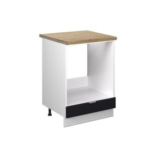 Vicco SKŘÍŇKA NA VESTAVĚNOU TROUBU Fame-Line Černý pruhovaný 60 cm , PD Dub obraz