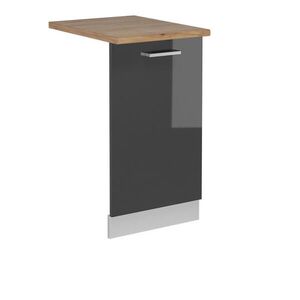 Vicco ČELNÍ PANEL MYČKY R-Line Antracitový vysoký lesk 45 cm , PD Dub obraz