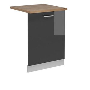 Vicco ČELNÍ PANEL MYČKY R-Line Antracitový vysoký lesk 60 cm , PD Dub obraz