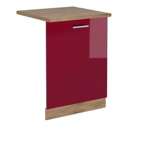 Vicco ČELNÍ PANEL MYČKY R-Line Červená vysoký lesk 60 cm , PD Dub obraz