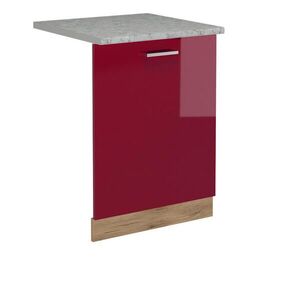 Vicco ČELNÍ PANEL MYČKY R-Line Červená vysoký lesk 60 cm s pracovní deskou obraz
