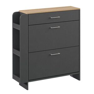 Vicco BOTNÍK Movino Antracit/dub 88.4 x 101.6 cm S otevřenými a uzavřenými přihrádkami obraz