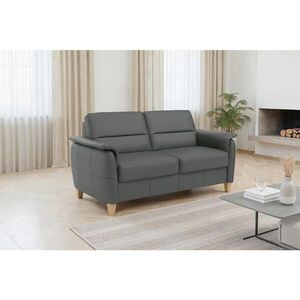 Sit & More TŘÍMÍSTNÁ POHOVKA, antracitová, pravá kůže obraz