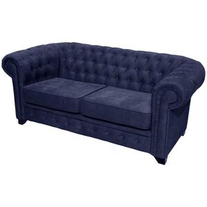 MID.YOU POHOVKA CHESTERFIELD, dřevo, textil, kompozitní dřevo, modrá obraz