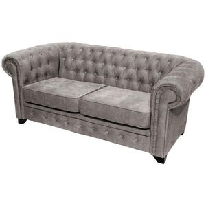 MID.YOU POHOVKA CHESTERFIELD, dřevo, kompozitní dřevo, textil, šedá obraz