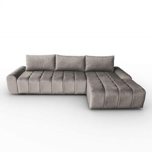 Beautysofa ROHOVÁ rozkládací pohovka Costa L taupe, pravá obraz