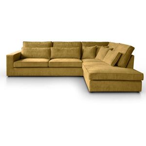 Beautysofa ROHOVÁ pohovka Parma bez funkce spaní, žlutá, pravá obraz