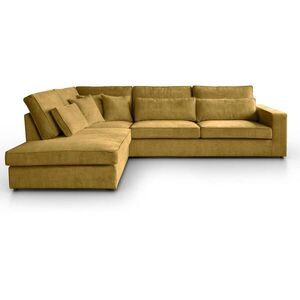 Beautysofa ROHOVÁ pohovka Parma bez funkce spaní, žlutá, levá obraz