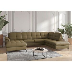 Sit & More SEDACÍ SOUPRAVA, textil, kůže, olivově zelená obraz