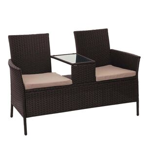 MCW POLY-RATTAN LAVICE Hnědá, béžová obraz