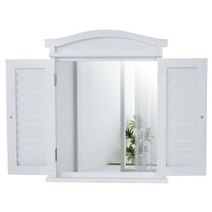 MCW NÁSTĚNNÉ ZRCADLO S OTEVÍRACÍMI ŽALUZIEMI Čistě bílé obraz