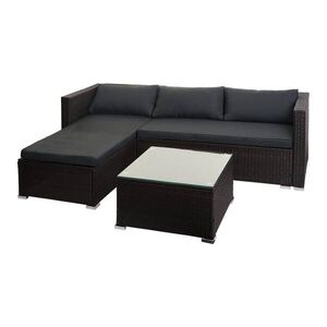 MCW POLY-RATTAN SADA Hnědá, šedá obraz
