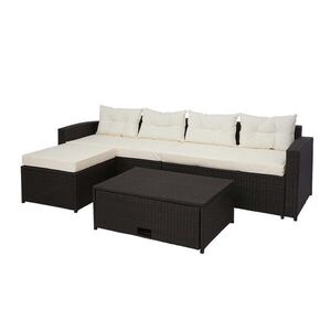 MCW POLY-RATTAN SADA Hnědá, béžová obraz