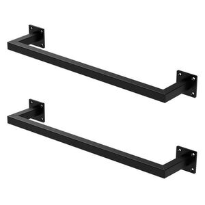 ML-DESIGN VĚŠÁK NA OBLEČENÍ, sada 2 ks, obdélníkový, V 12 cm x Š 60 cm, černý, z oceli, ve tvaru U obraz