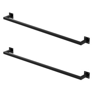 ML-DESIGN VĚŠÁK NA OBLEČENÍ, sada 2 ks, obdélníkový, hloubka 12 cm x šířka 110 cm, černý, z oceli obraz
