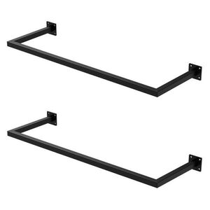 ML-DESIGN VĚŠÁK NA ODĚVY, sada 2 ks, obdélníkový, v. 30 cm x š. 90 cm, černý, z oceli obraz